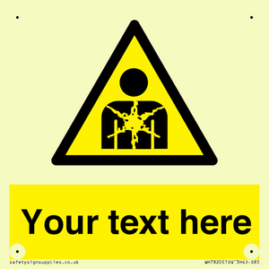 Custom Warning substance or mixture presenting a health hazard